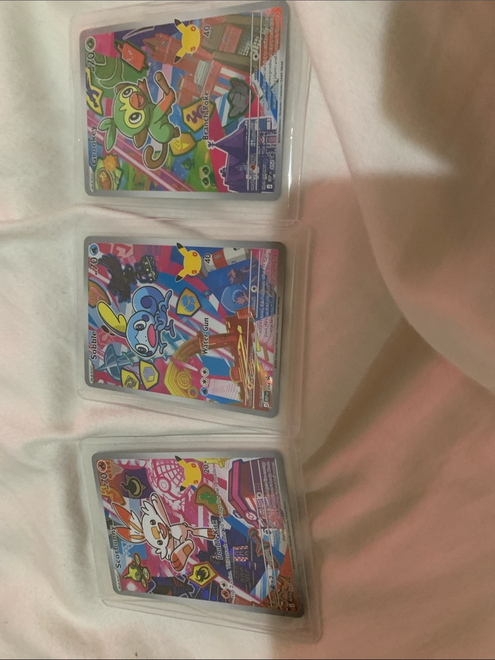 Pokemon Bright Pink, Green & Blue Promo Card Trio